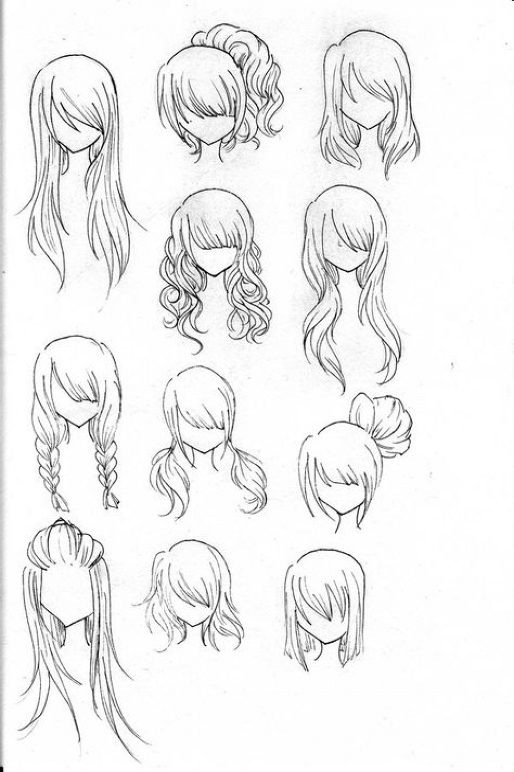 Anime hair base ideas  anime hair, how to draw hair, drawings