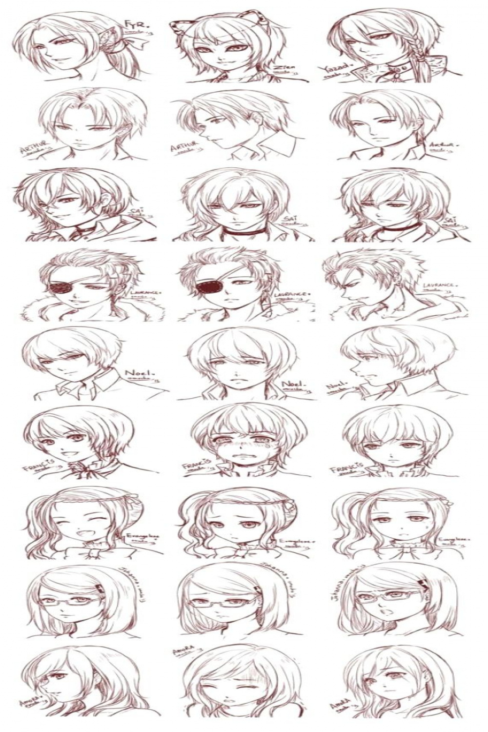 Anime Hair Drawing Reference And Sketches For Artists  Manga hair