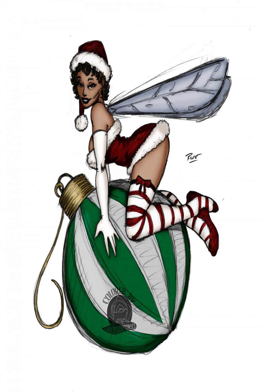 ArtStation - Christmas Fairy Pinup