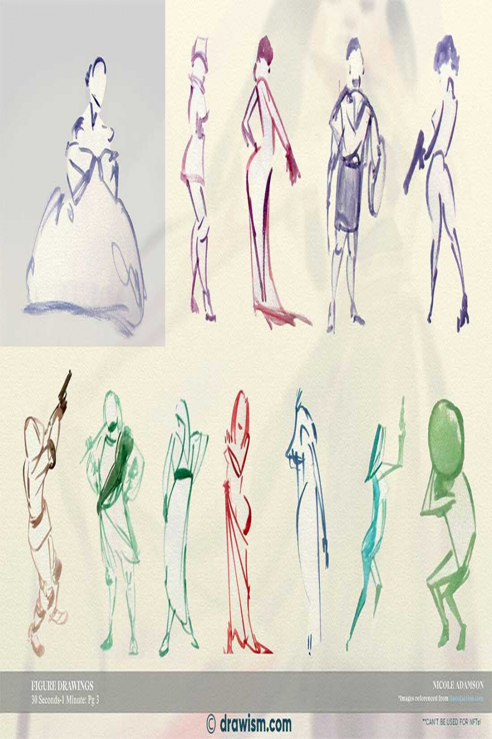 ArtStation -  Simple & Relaxing Drawing Ideas of People for Beginners