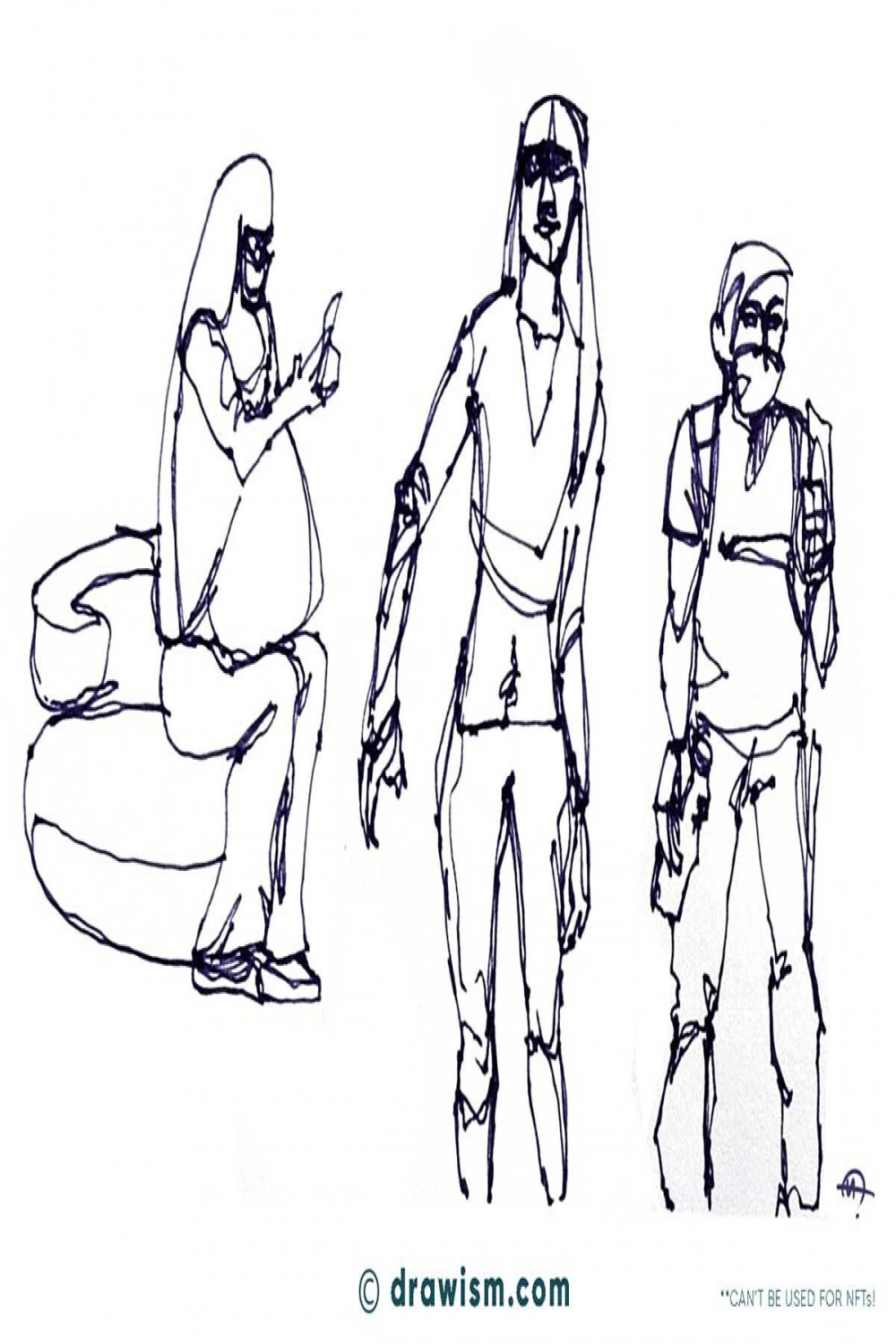 ArtStation -  Simple & Relaxing Drawing Ideas of People for Beginners