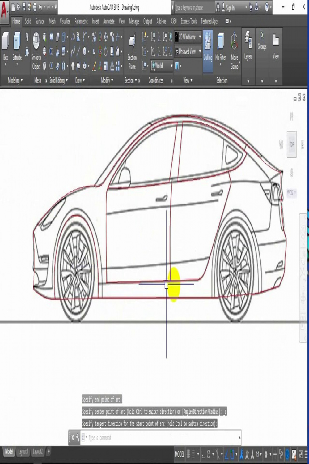 AutoCAD D, how to drawing car in auto CAD, Part #