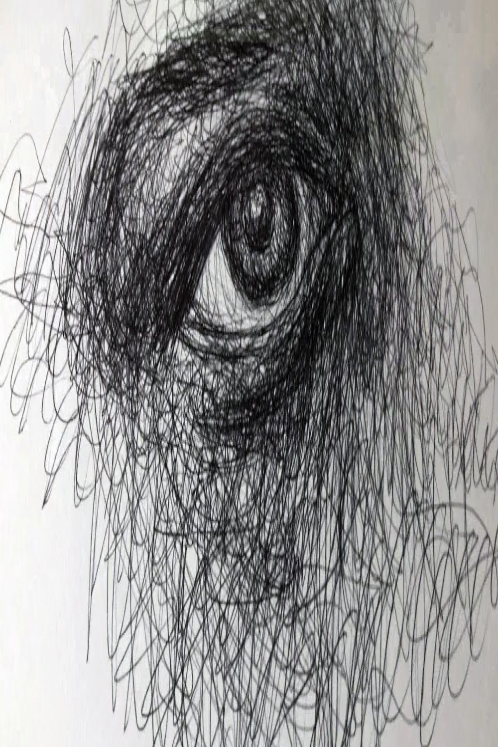 Ballpoint pen eye drawing
