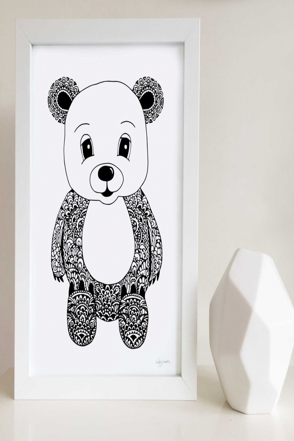 Barry the Bear  Nursery Wall Art Print  Baby Room Artwork