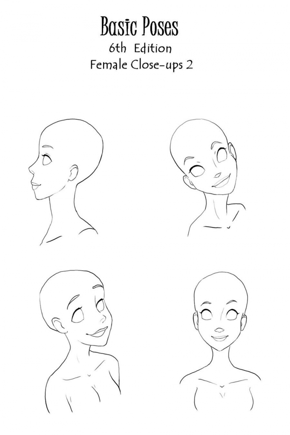 Base Poses- Female Close-up  by darkflower893 on DeviantArt