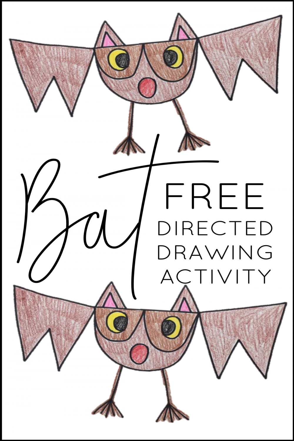 Bat Directed Drawing - Babbling Abby
