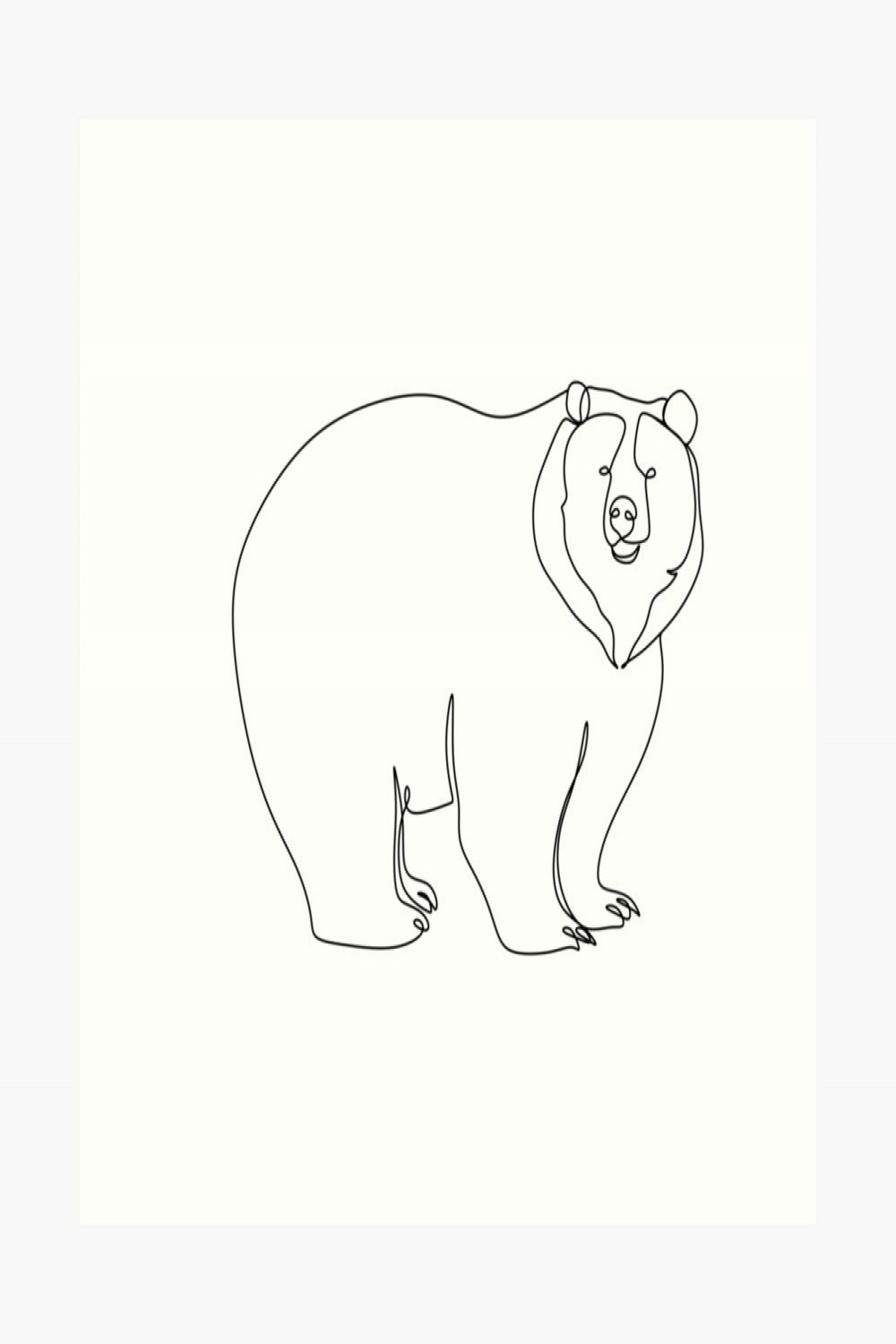Bear line drawing