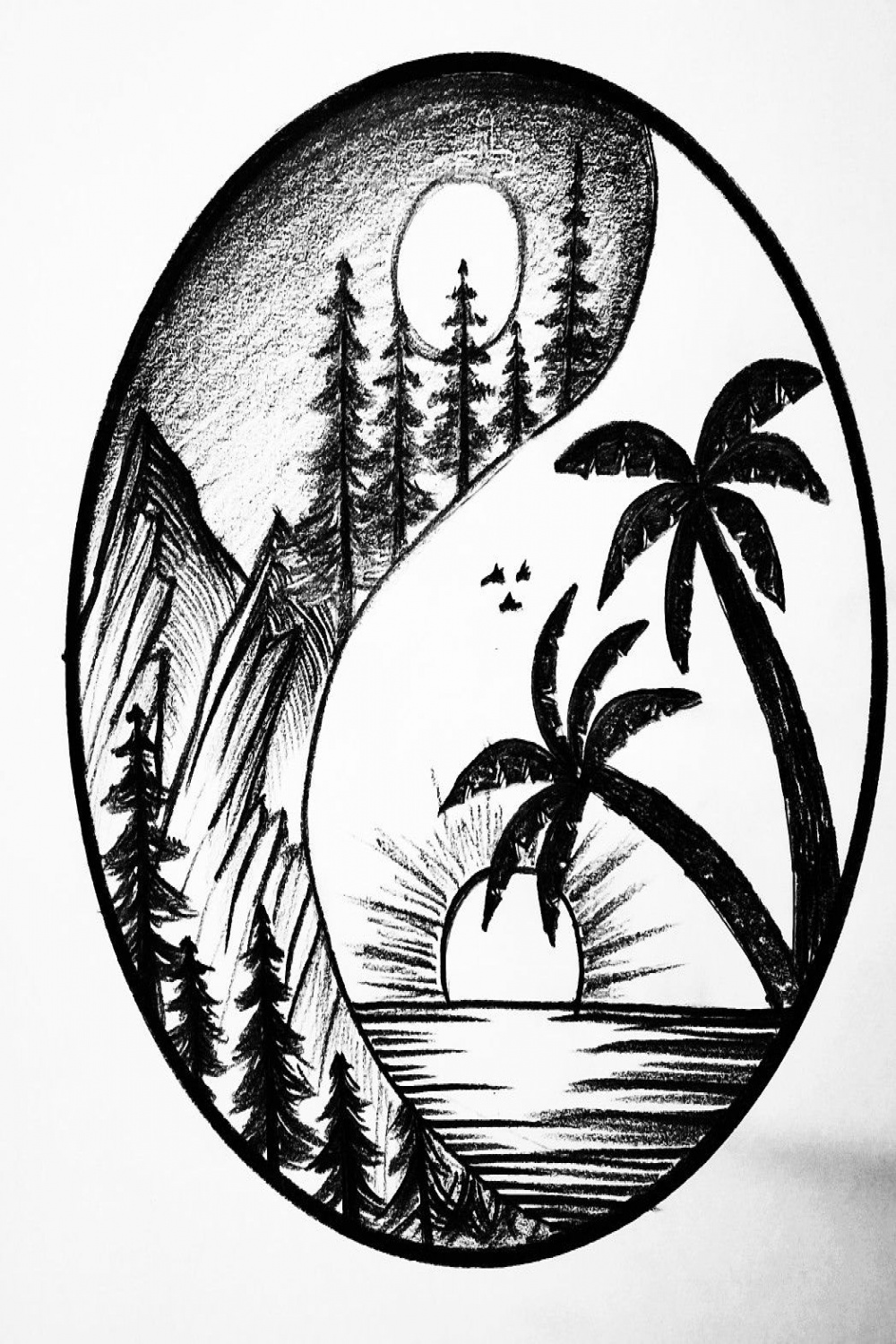 Beautiful nature  Nature art drawings, Art drawings beautiful