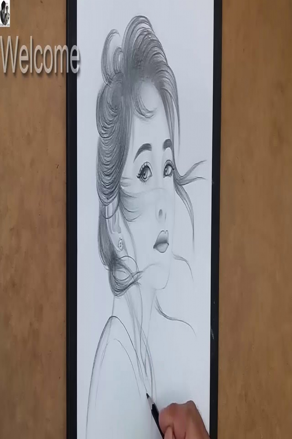 Beginner drawing a Korean girl  Step by step drawing Korean Pretty girl