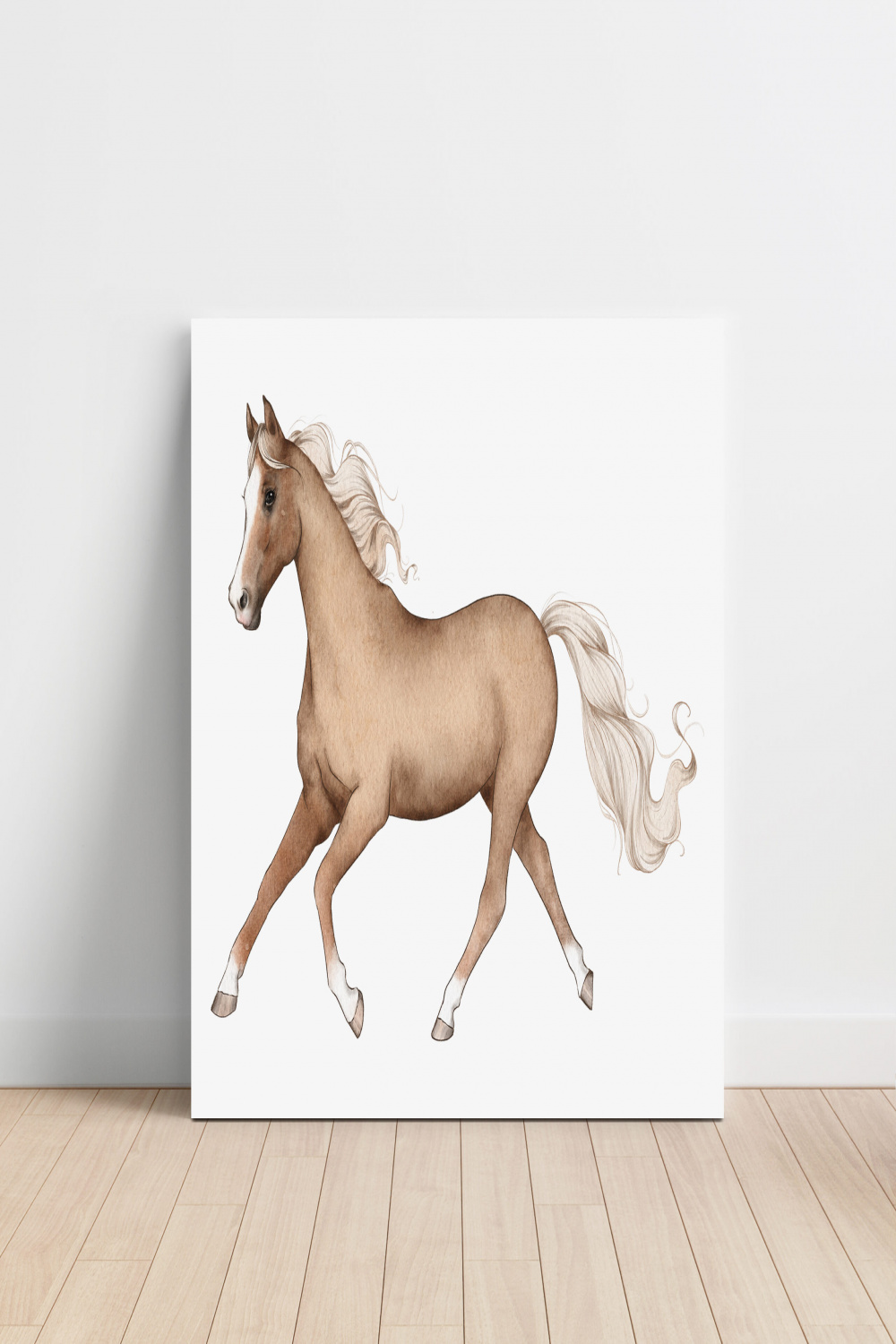 Beige Horse () – Kids Wall Art │ Nursery Decor - Moon Child