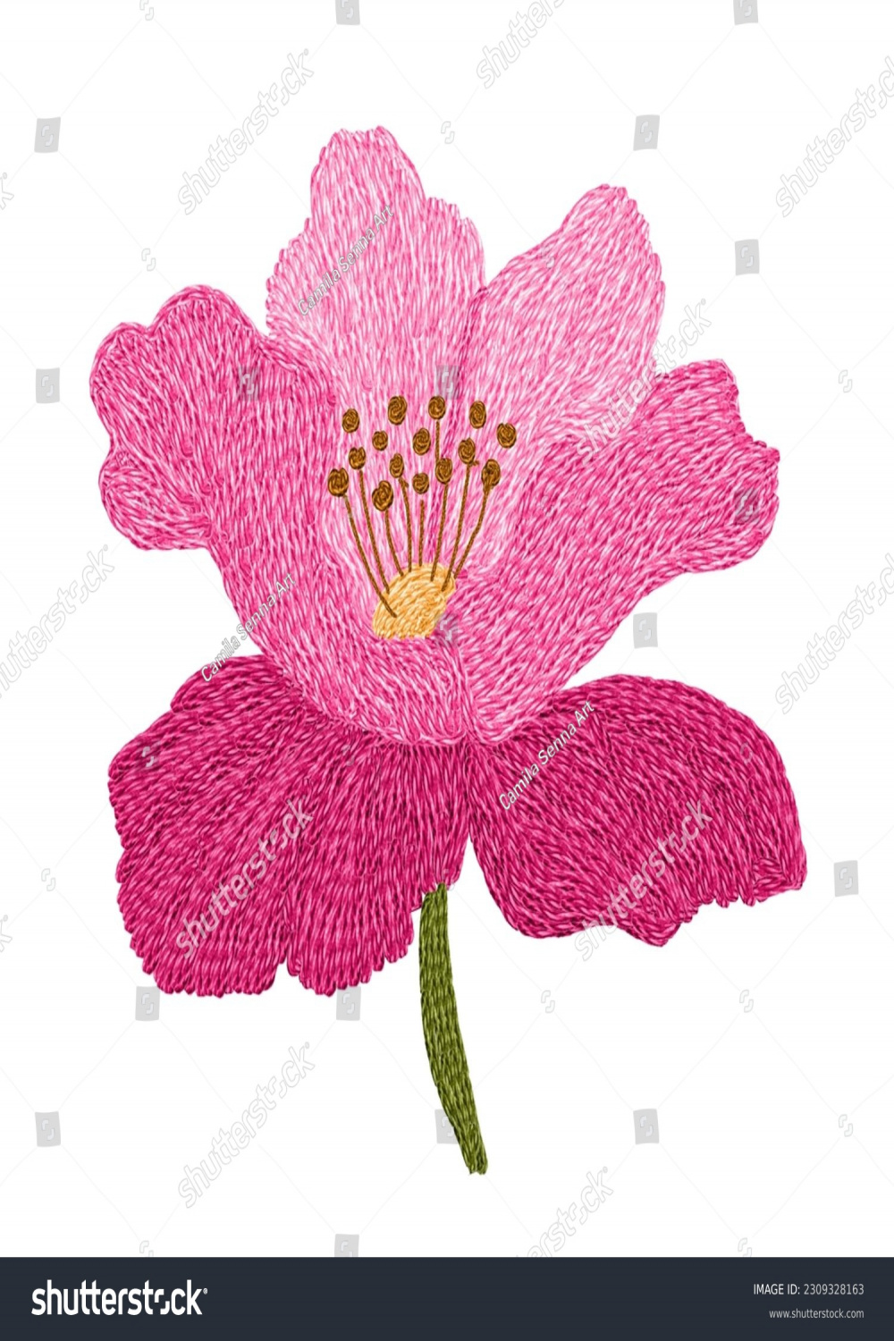 Best Embroidery Flower Royalty-Free Images, Stock Photos