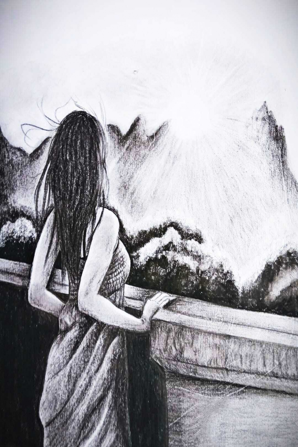 Black And White Decorative Art Sketch, Size: x