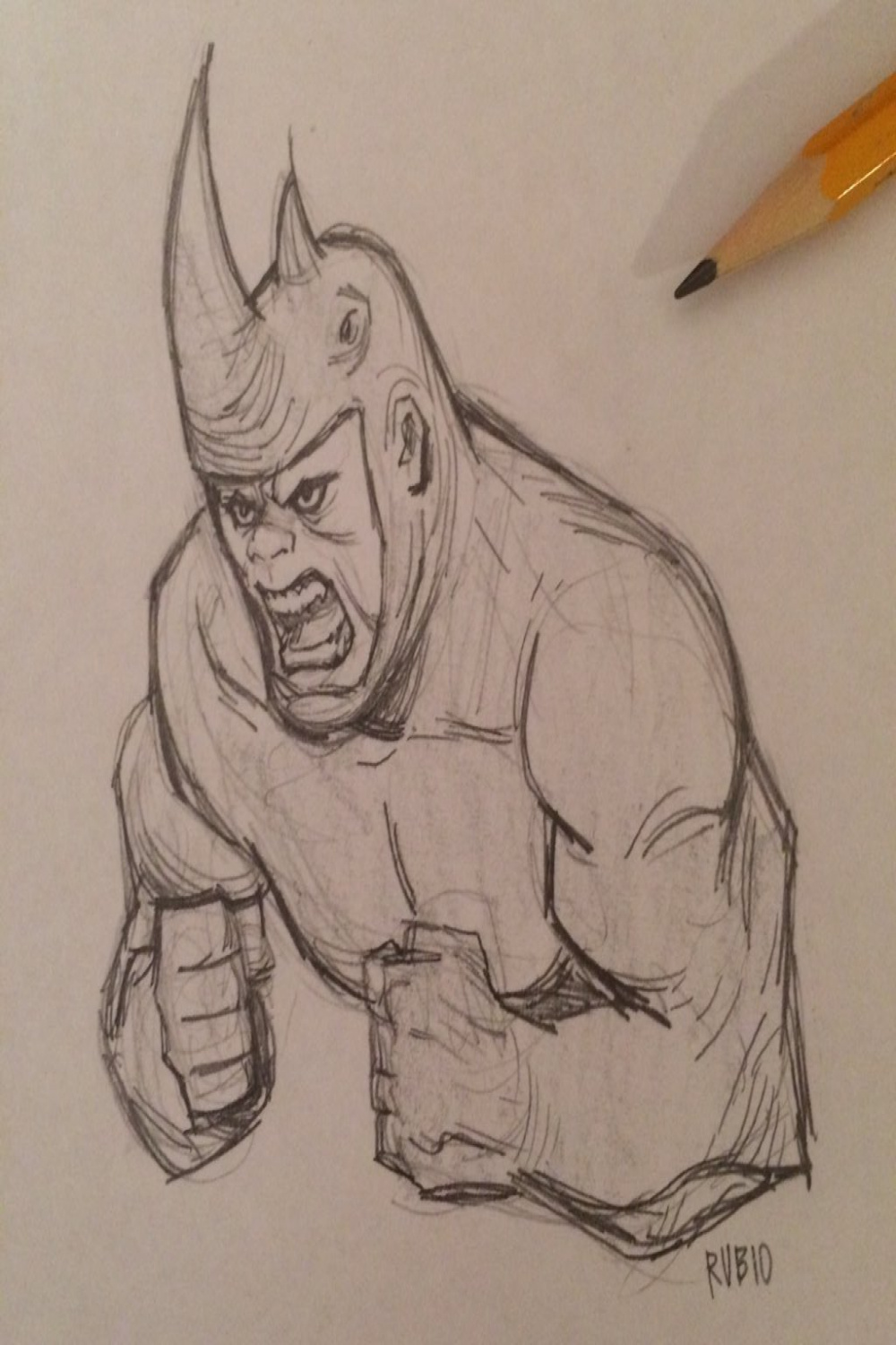 Bobby Alcid Rubio on X: "#Rhino Cool down #Sketch #Drawing #Marvel