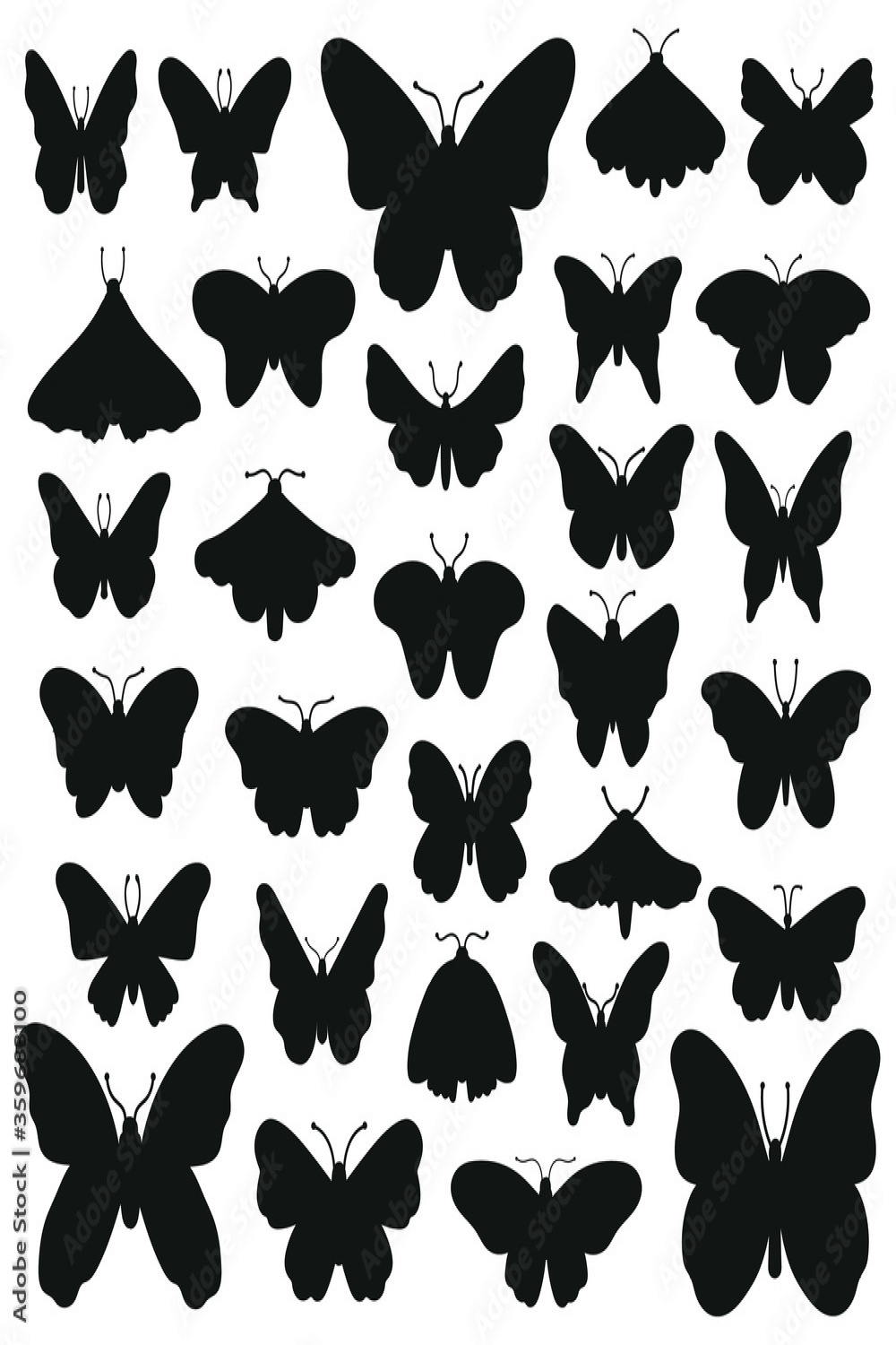 Butterflies silhouettes