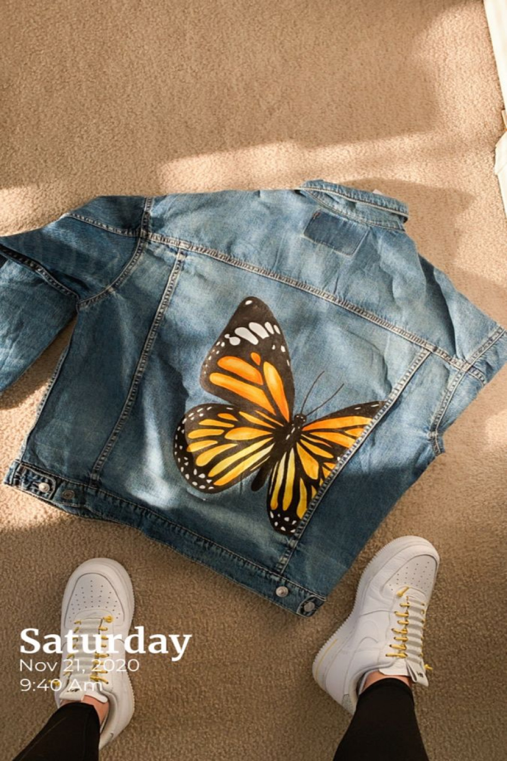 Butterfly Denim Jacket Customizable Many Sizes Styles and - Etsy