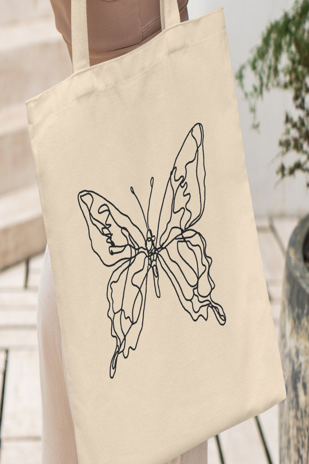 Butterfly Tote Bag Line Art Tote Bag Moth Tote Bag - Etsy