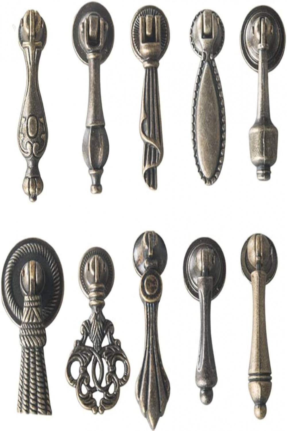 Cabinet Handles Pack of  Retro Bronze Kitchen Cabinet Knobs Cabinet Door  Handles Vintage Wardrobe Furniture Handle Jewellery Box Drawer Pulls