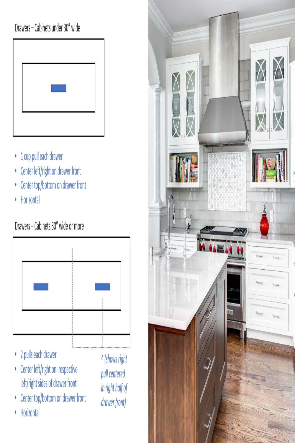 Cabinet Hardware - One vs Two Pulls  Kitchen Design Concepts