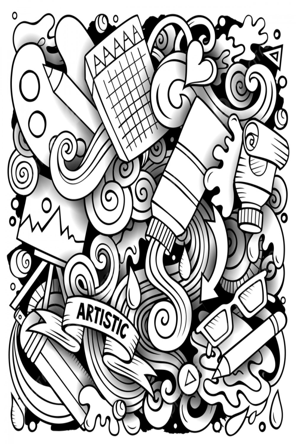Cartoon Vector Doodles Art And Design Illustration Background
