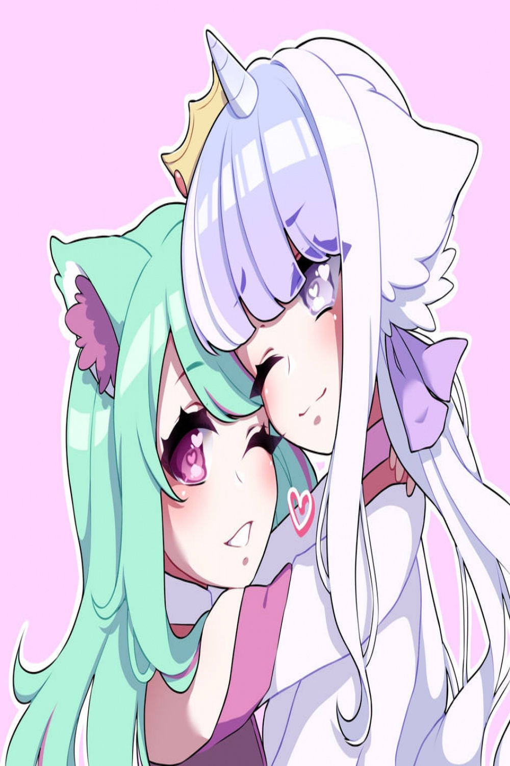 Cat Girl Unicorn Matching Icons by hananns on DeviantArt