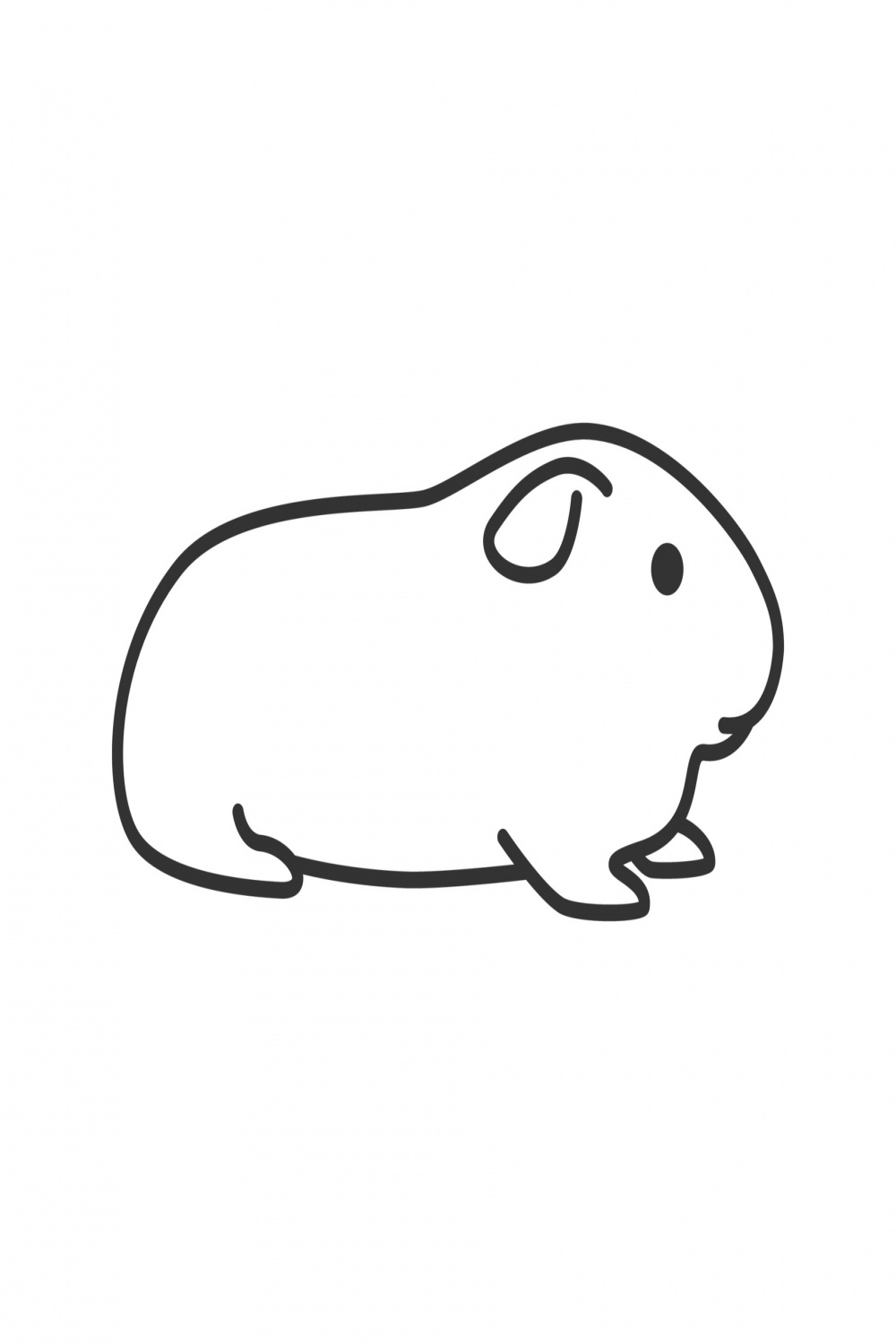 Cavy linear icon. Thin line illustration