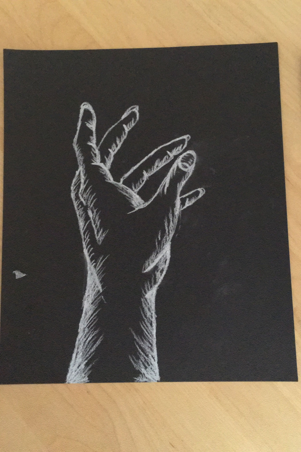 Chalk on black paper drawing  Schwarzes papier, Zeichnung