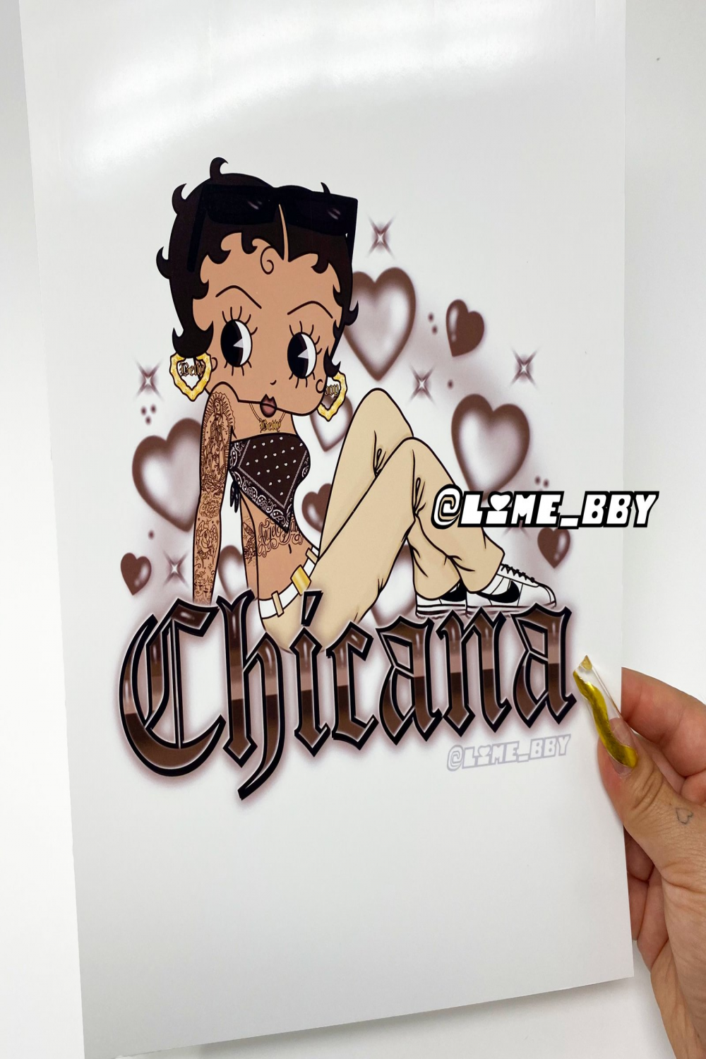 Chicana Betty Boop Art Print