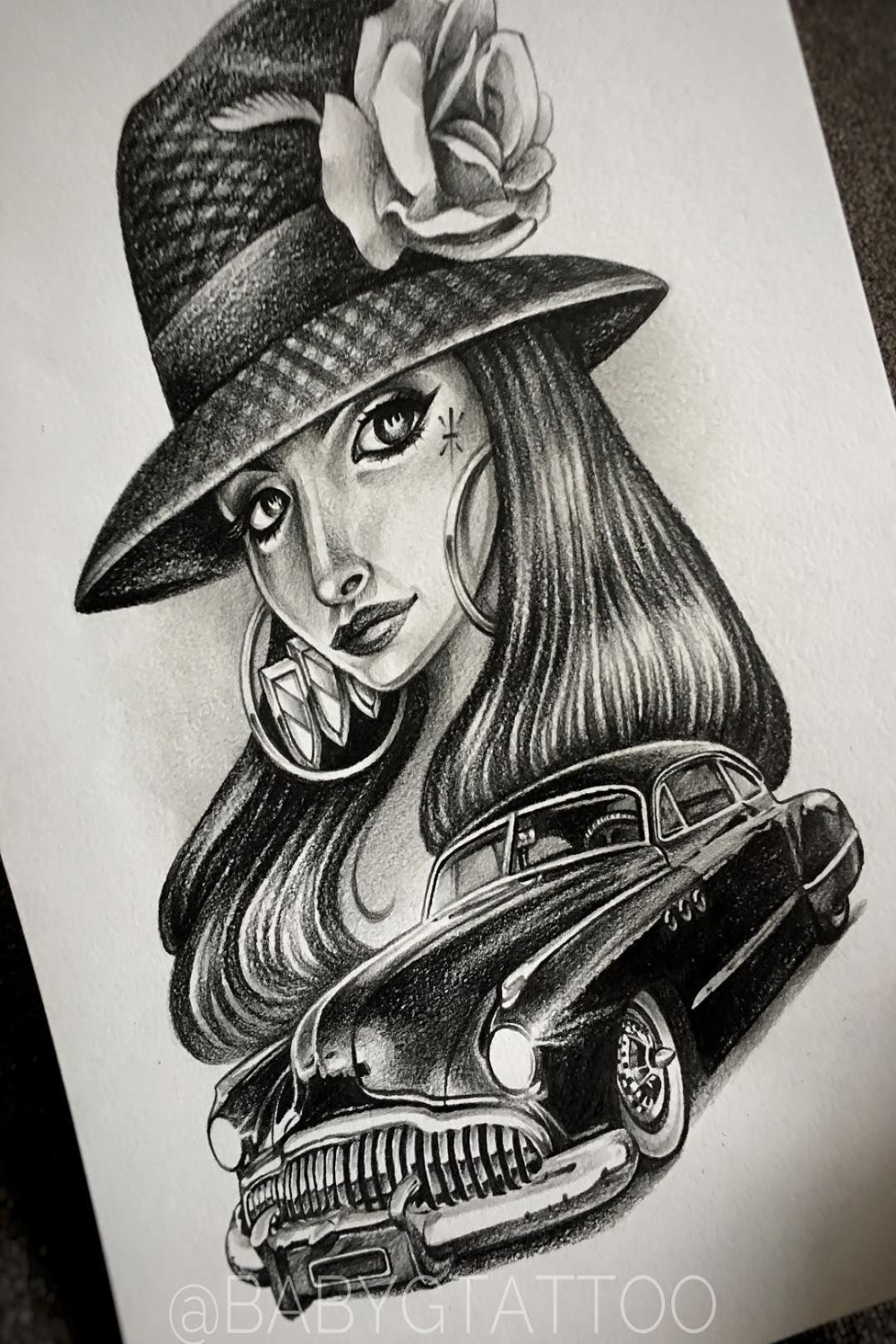 Chicano Art and Tattoo on Instagram: “✨Buick Girl✨ for the expo