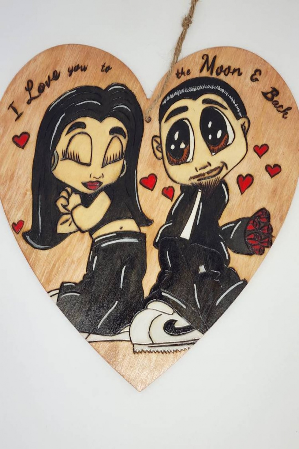 Chicano Love heart in color Anniversary couple art Custom - Etsy