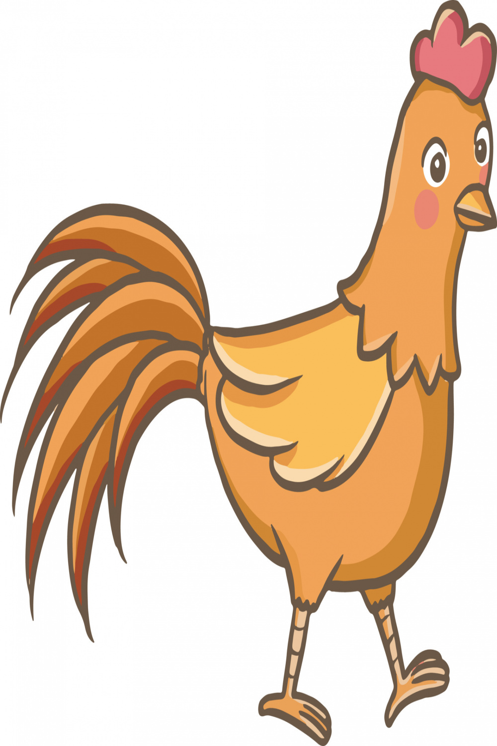 chicken animal drawing cartoons doodle kawaii anime coloring page