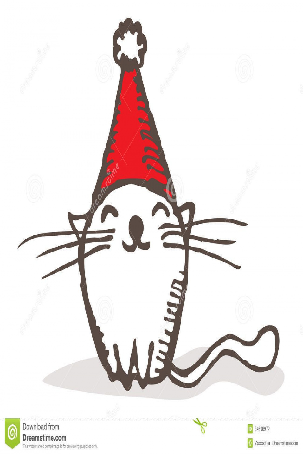Christmas cat  Christmas drawing, Simple cat drawing, Christmas cats