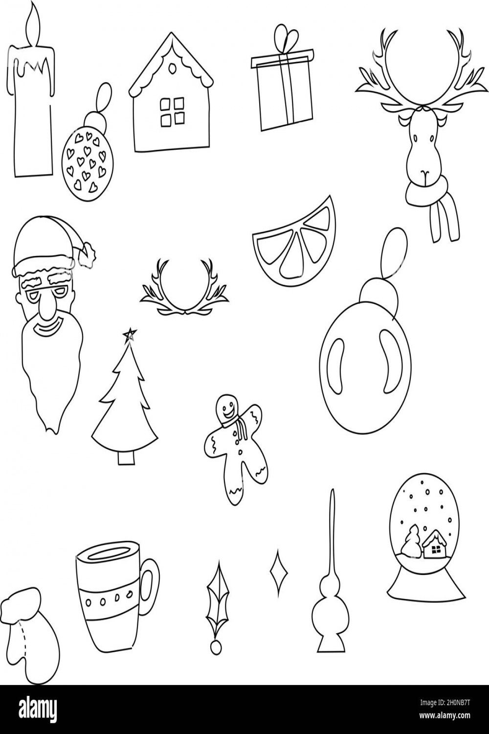 Christmas drawing Black and White Stock Photos & Images - Alamy