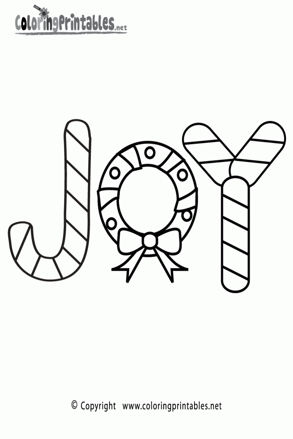 Christmas Joy Coloring Page - A Free Holiday Coloring Printable