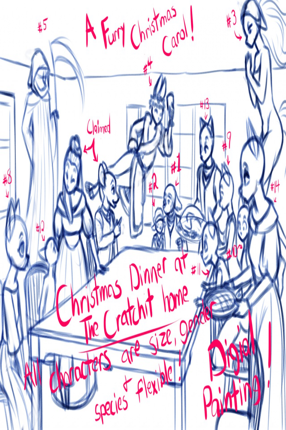 Christmas YCH! (Auction ended) by nateday -- Fur Affinity [dot] net
