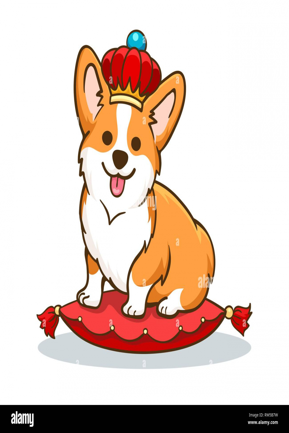 Corgi queen Stock Vector Images - Alamy