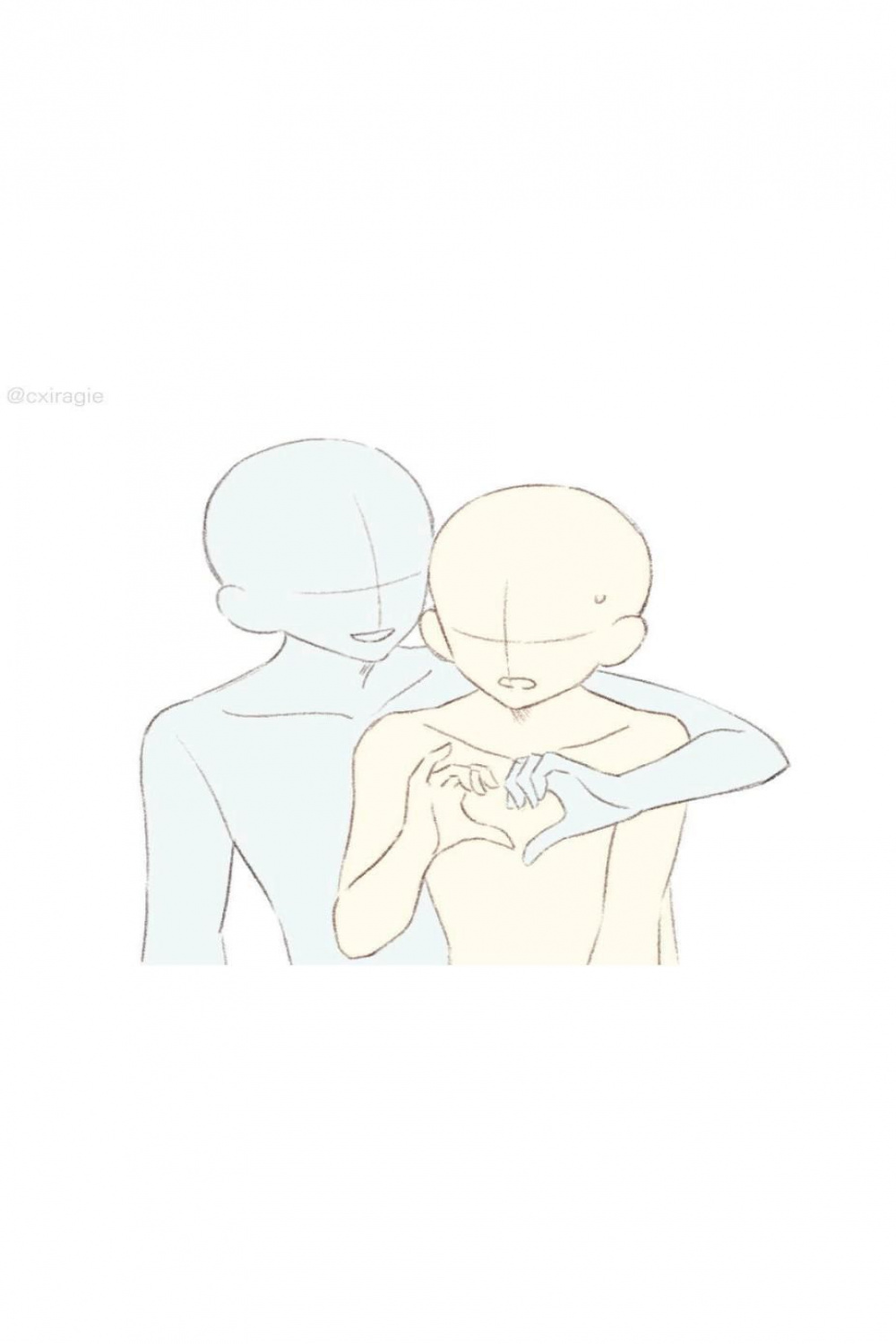 Couple drawing base!  Drawing base, Body drawing tutorial, Couple