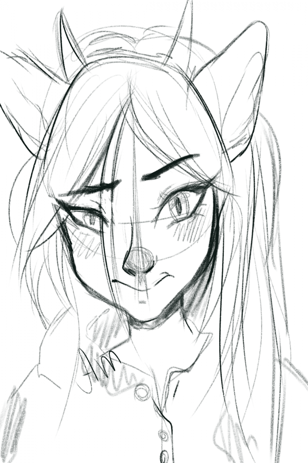 cow girl sketch by Allsoppies on DeviantArt