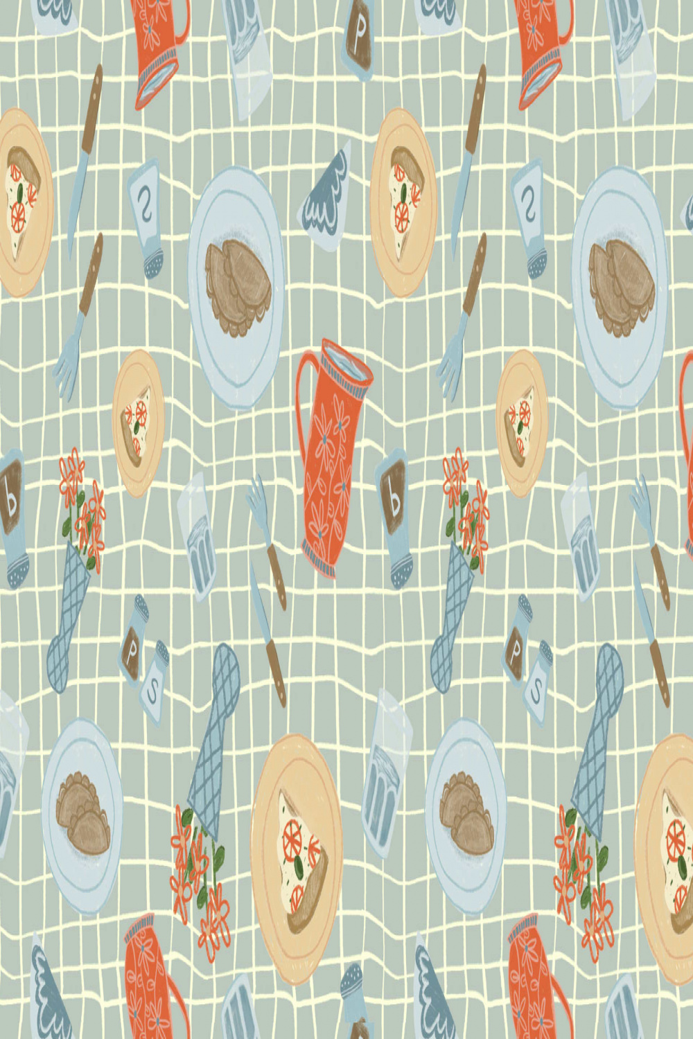 create hand drawing style unique seamless patterns