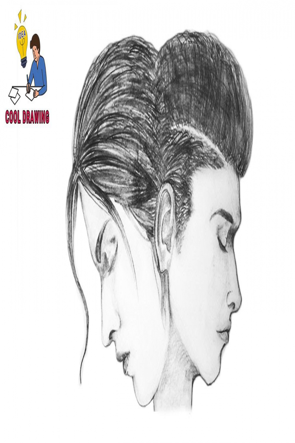 Creative Face Drawing Ideas  Double Face Drawing  Creative Drawing Ideas   Cool Drawing Ideas