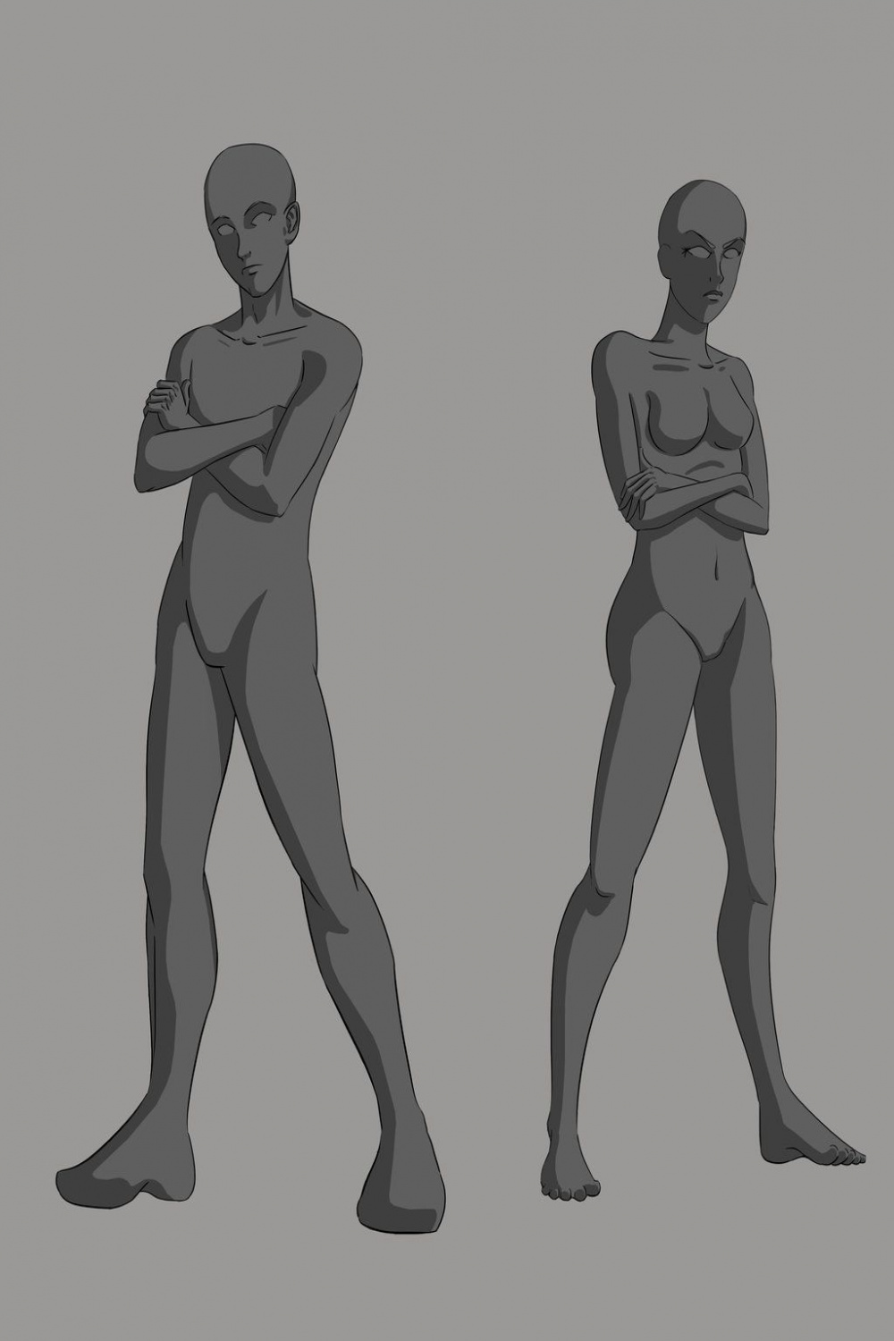 Crossed Arms Pose  Figure drawing reference, Anime crossed arms