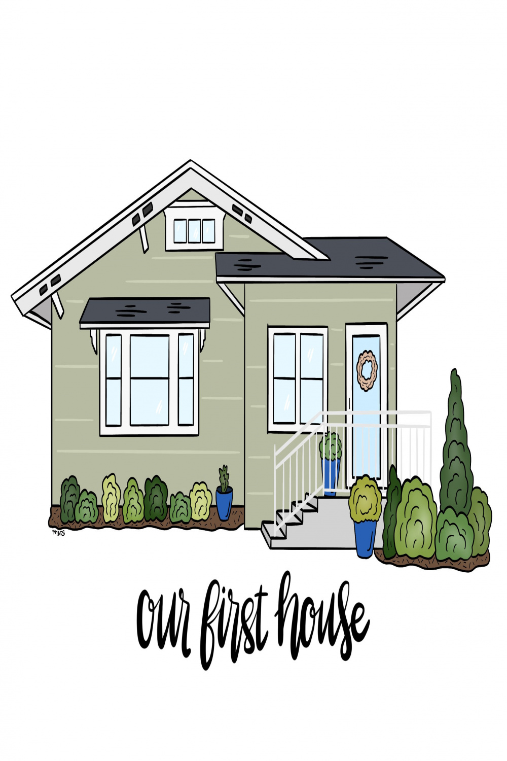 Custom Digital Home Portrait Digital House Painting Digital - Etsy