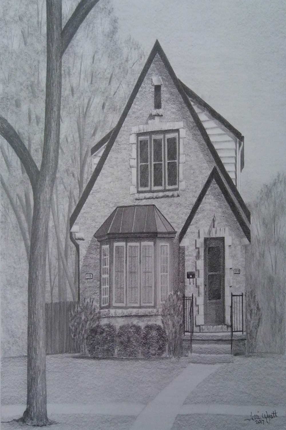 Custom Home Drawing From Photo