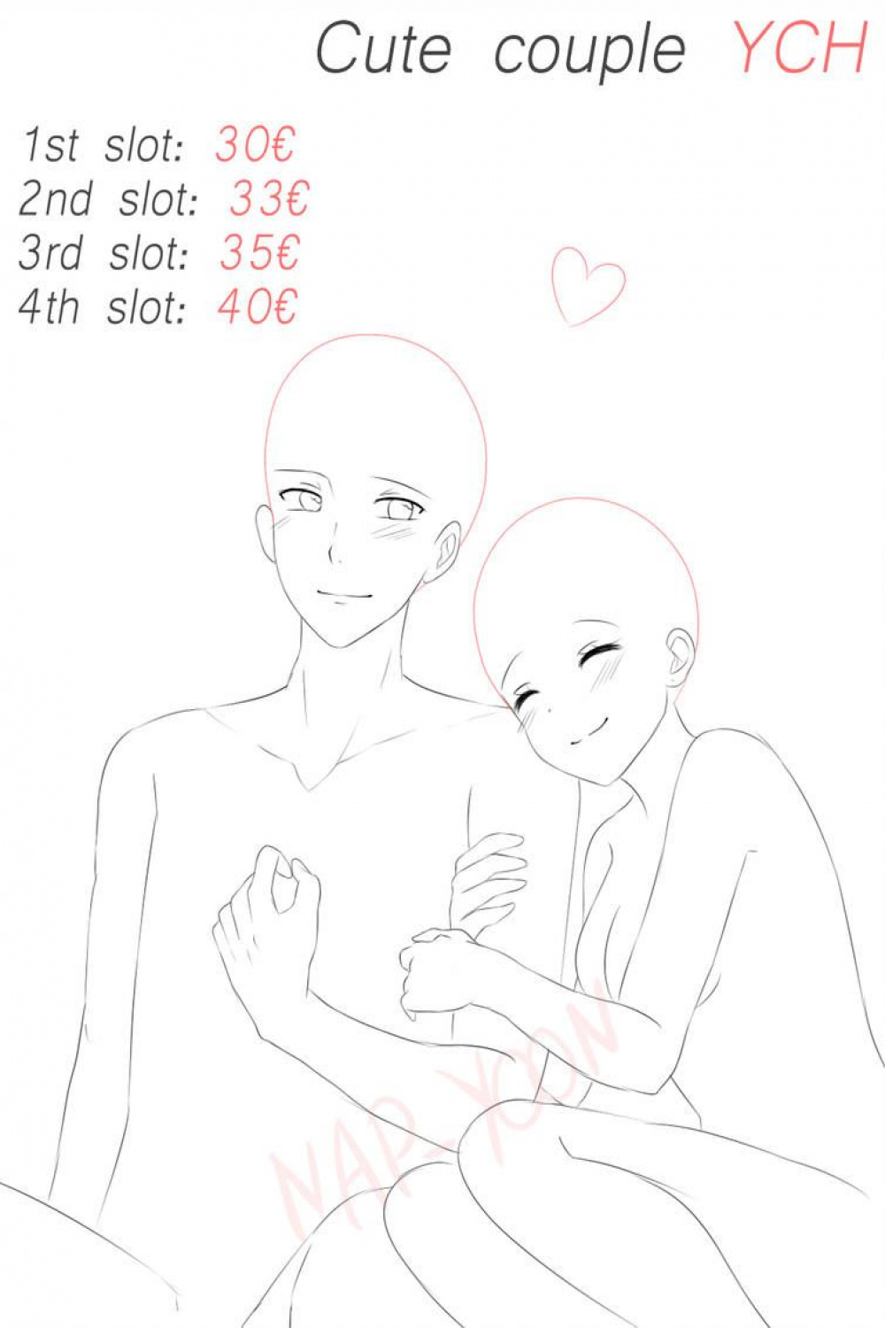 Cute couple YCH (/ slots) by https://www.deviantart