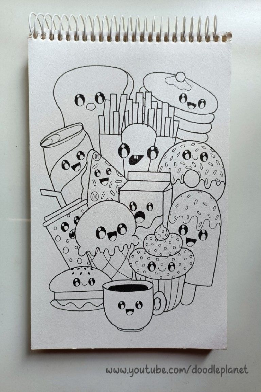 Cute Food Doodle  Easy doodle art, Cute doodles drawings, Easy