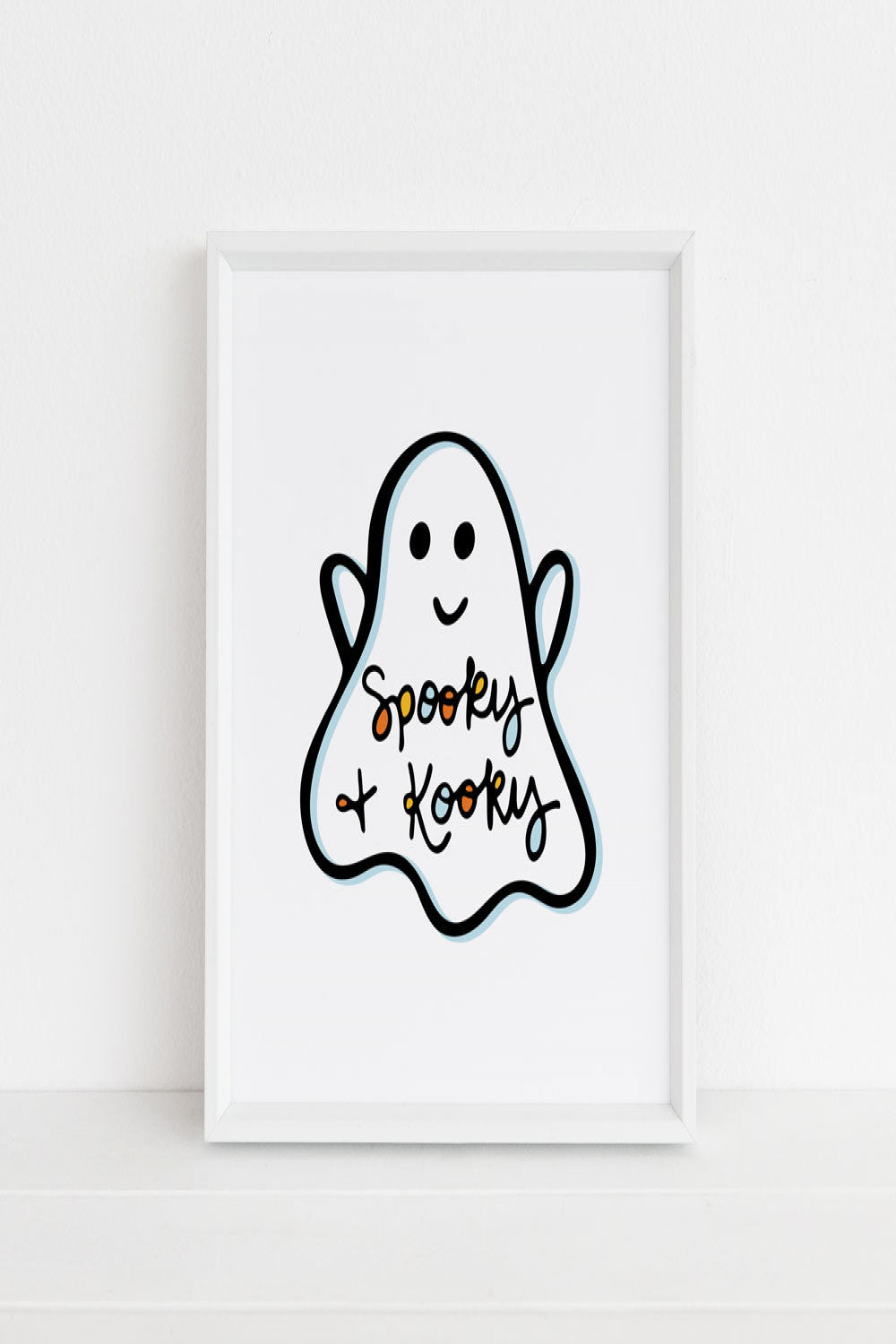 Cute Ghost Art Print - x Printed on Watercolor Paper  Sunny