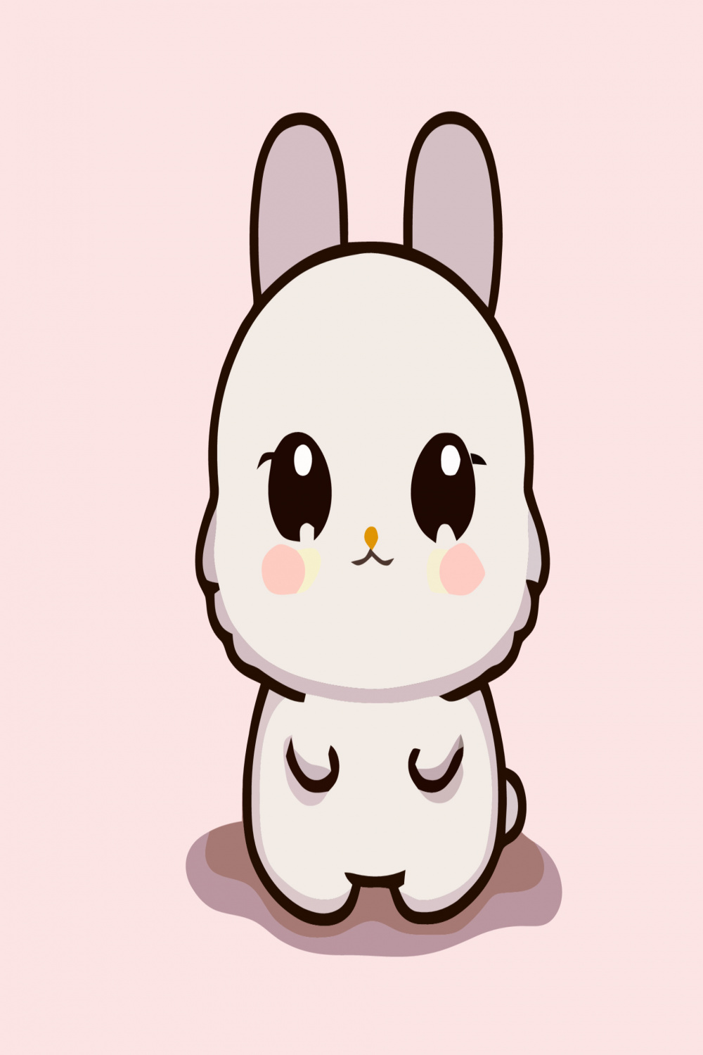 Cute Rabbit illustration Rabbit kawaii chibi vector drawing style