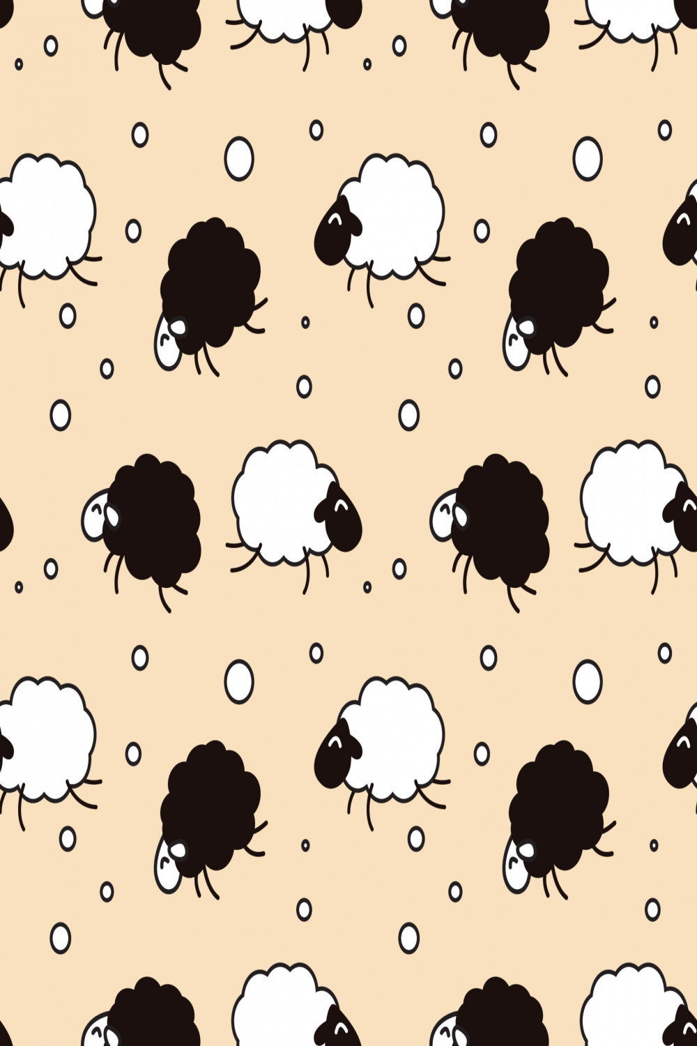 cute sheep comic seamless pattern background  Vector Art at