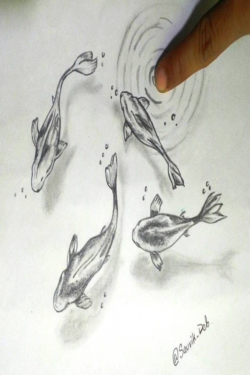 D fish drawing🐟🐟 #artoftheday #artsy #sketch #sketchbook