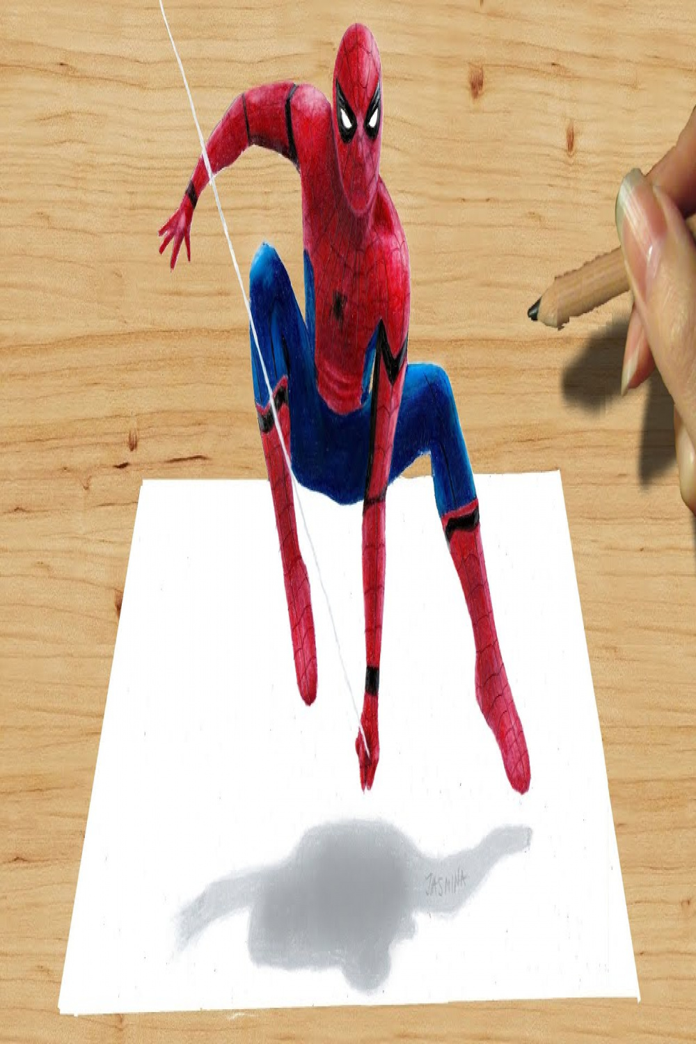 D Pencil Drawing: Spider-Man NEW COSTUME in No Way Home - Speed Draw   Jasmina Susak