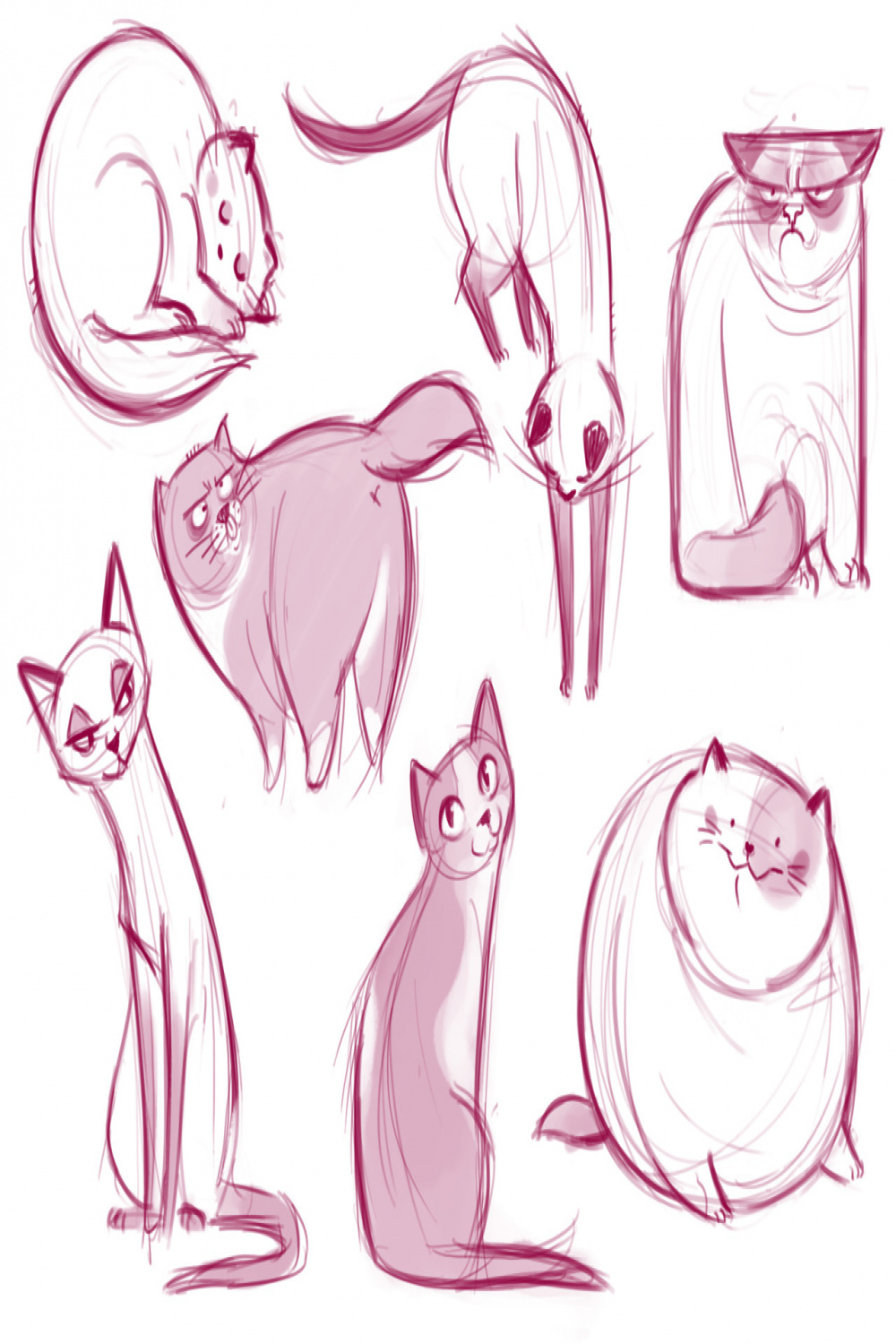 Daily Cat Drawings — : Cat Doodle Dump A bunch of kitty